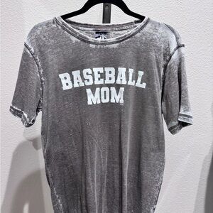 J. America Gray Vintage-Style "Baseball Mom" Tee